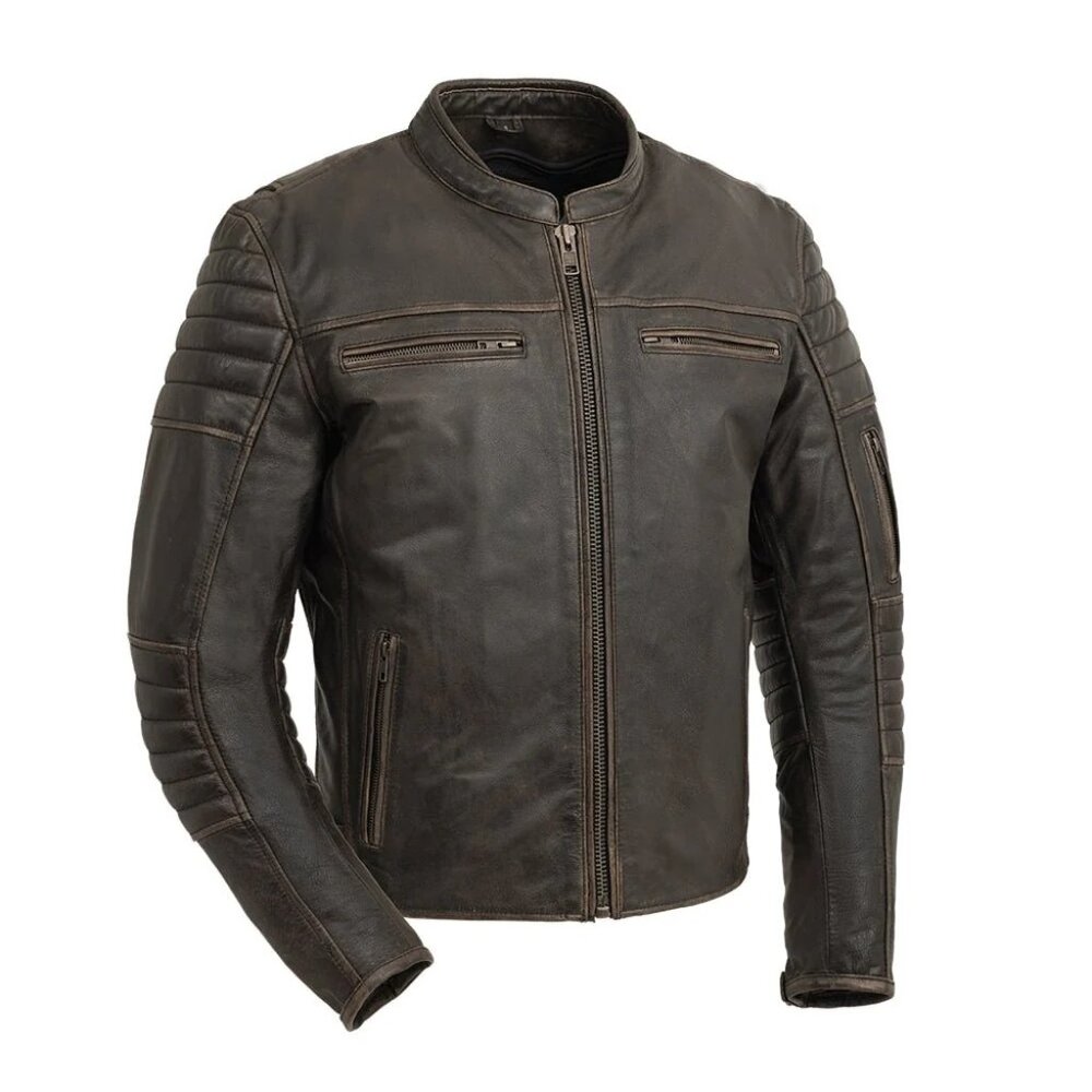 Commuter Men's Motorcycle Leather Jacket - Picture 1 of 4